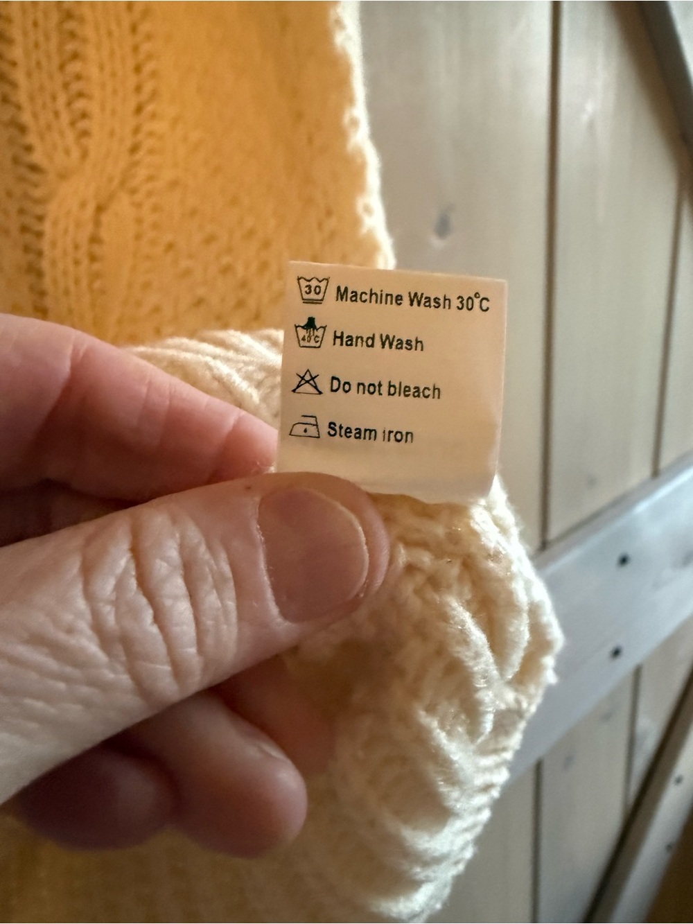 NWT Cable Knit Mini Dress in Cream - Picture 6 of 8